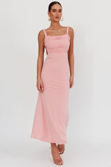 Dream Crush Lace-Up Back Maxi Dress Pink