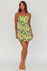 Chamberlain Scallop Trim Mini Dress Citrus Lemon
